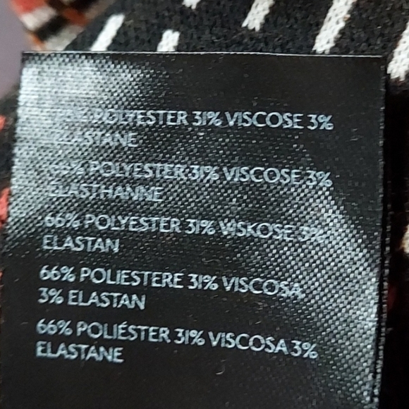 🆕 Urban Outfitters Retro Pull-On Stretch Pants (Burnt Orange-Black-Cream) - Picture 9 of 12